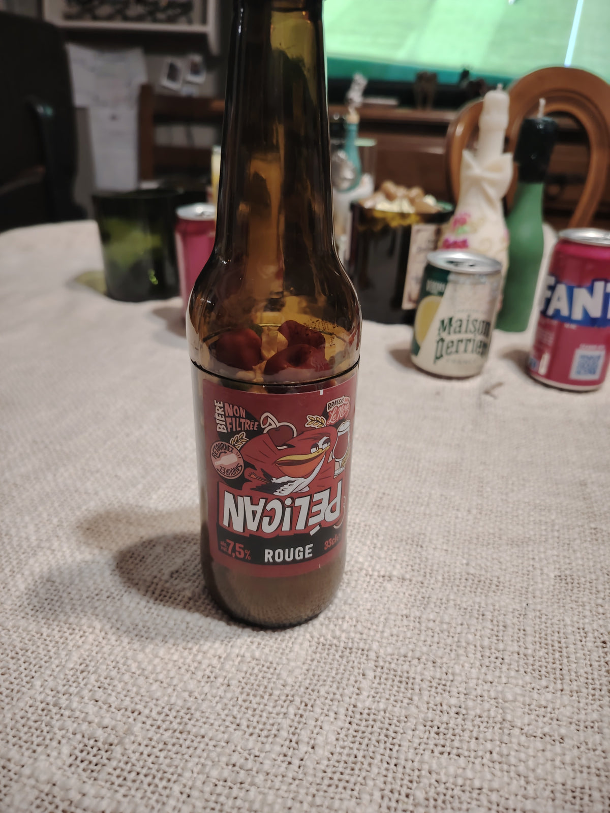 Bougie Bière Cerise Noire explosive