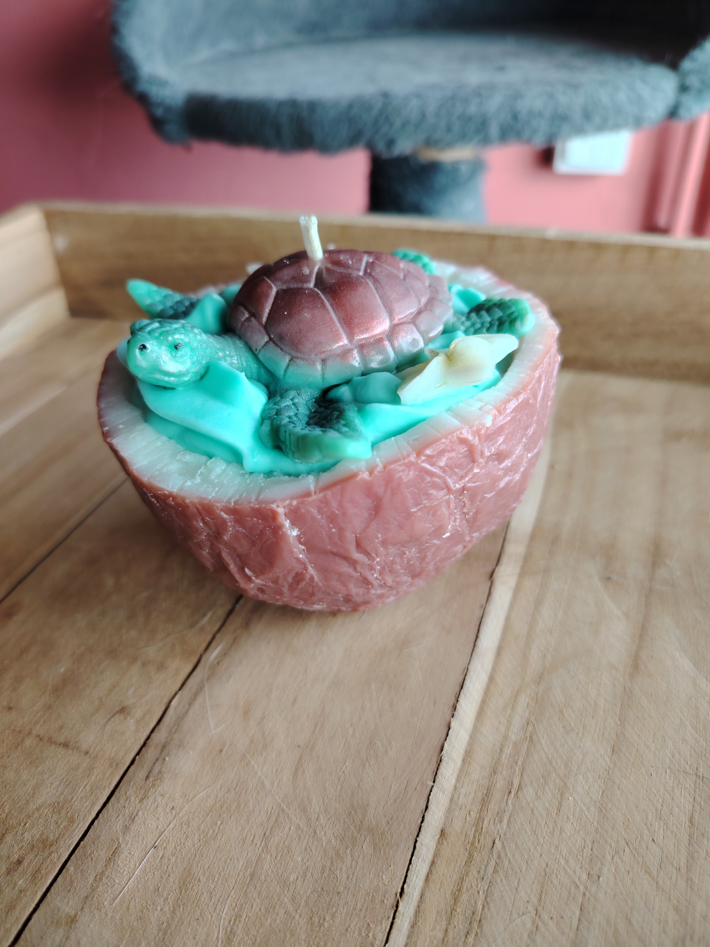 Bougie Artisanale Noix de Coco « Lagon Majestueux
