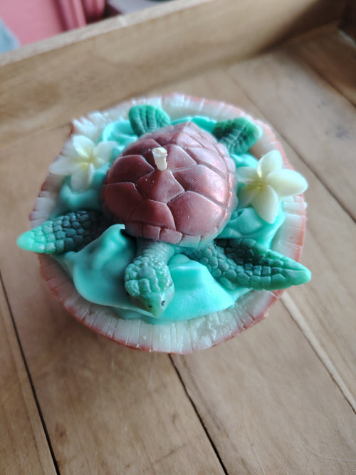 Bougie Artisanale Noix de Coco « Lagon Majestueux